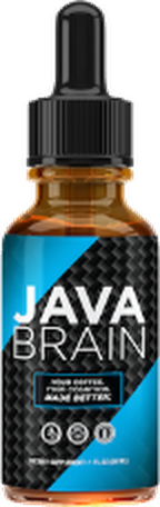 One complete Java Brain bottle in its original black-and-blue packaging